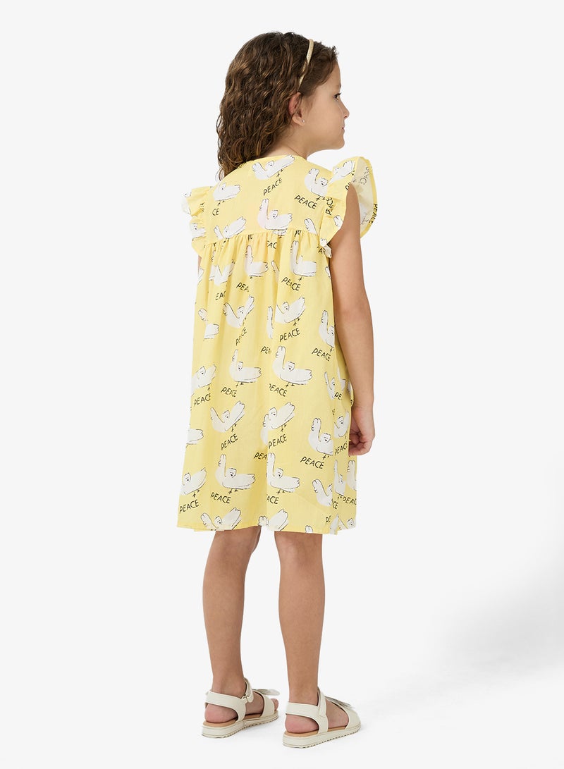 Pinata Yellow Printed Summer Dress - Image 2